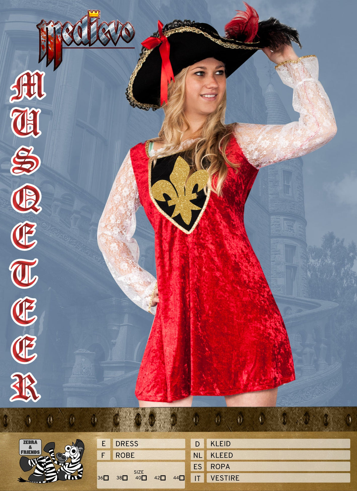 1270 Musketeer lady - Medieval collection