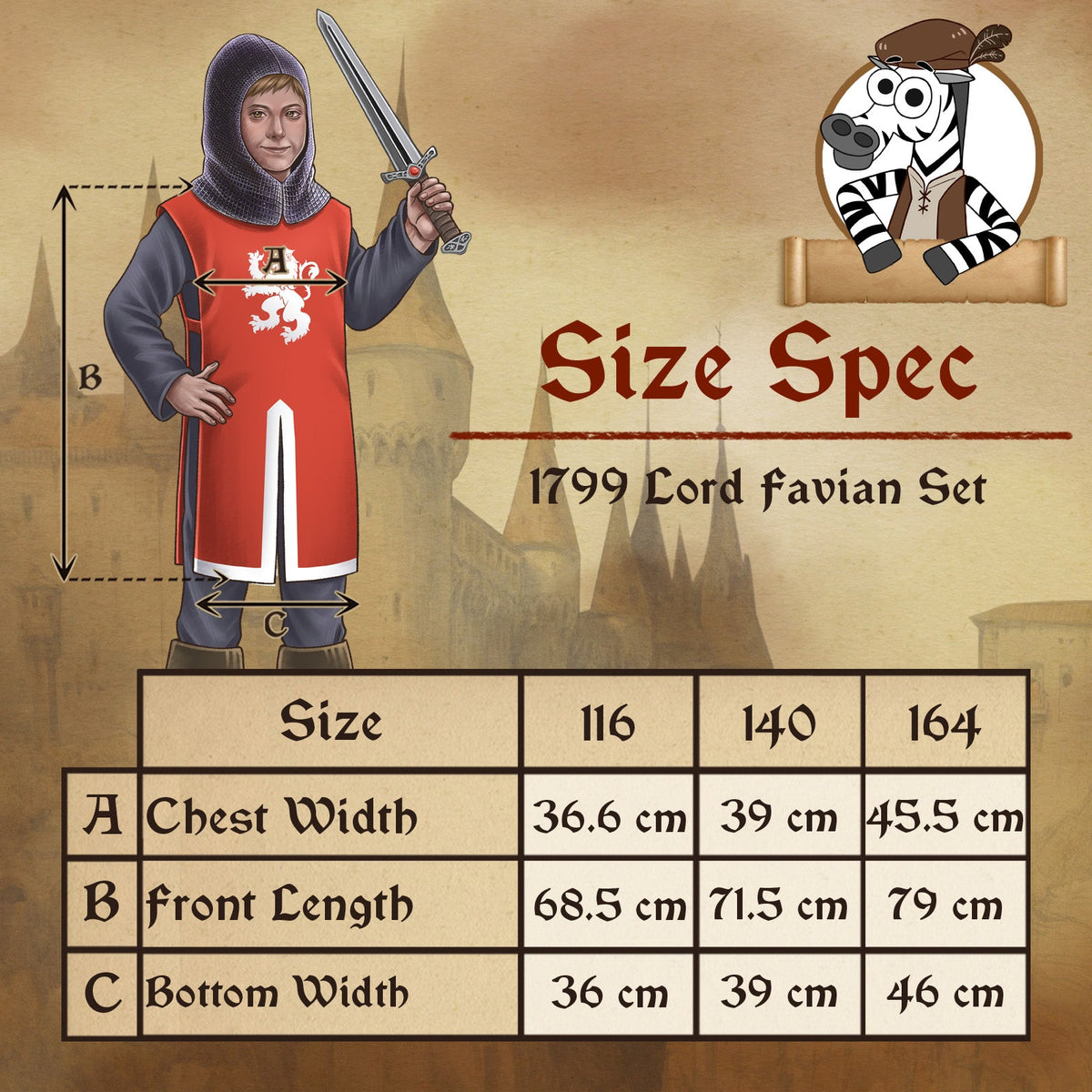 1799 Lord Favian red/white - Medieval collection