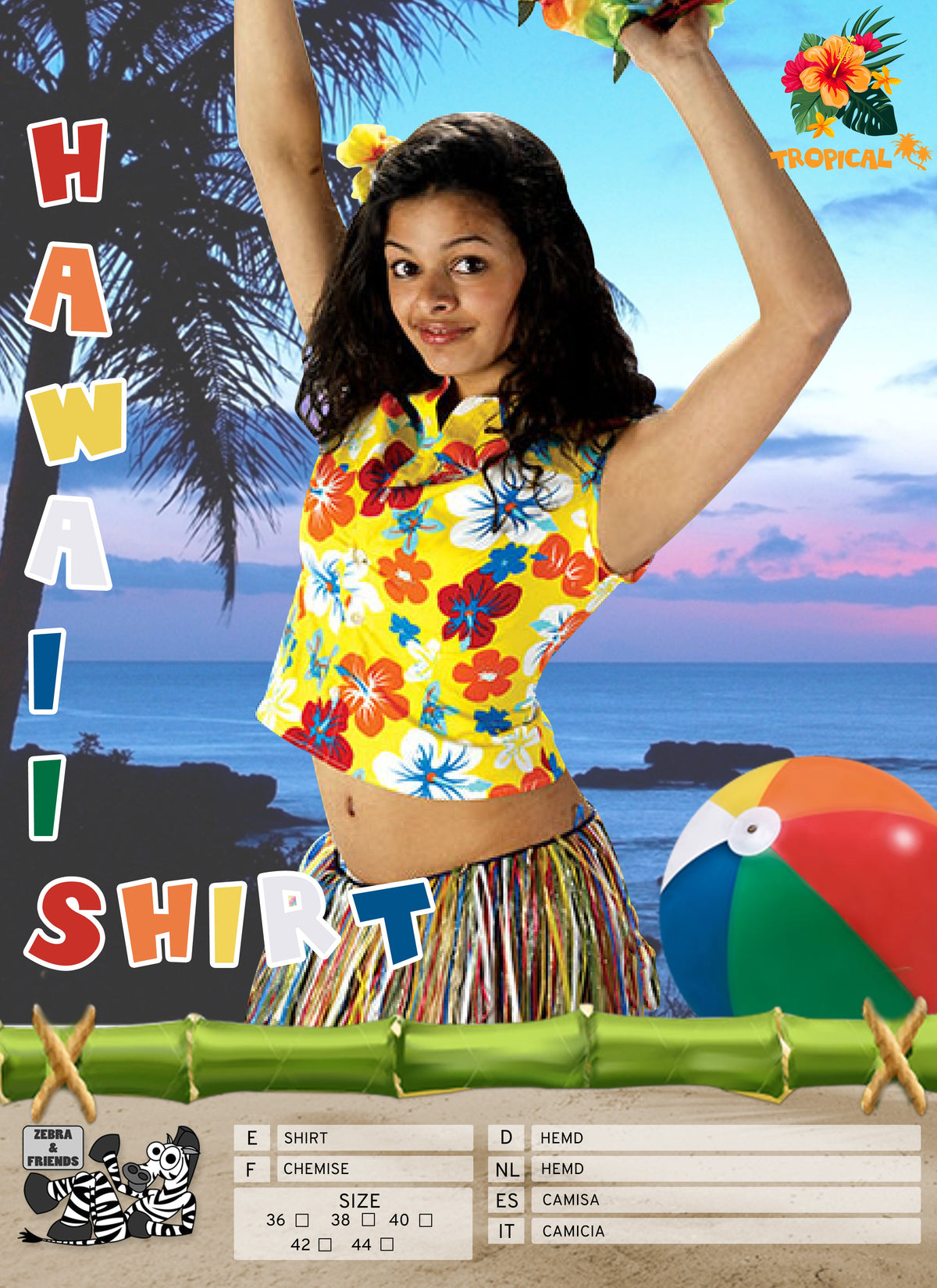 1116 Aloha tropical blouse - Tropical dreams collection