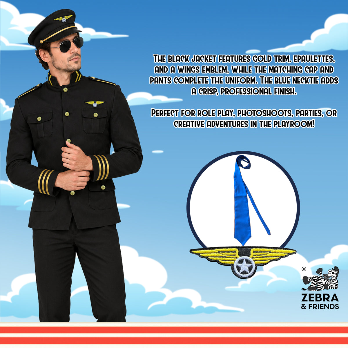 1085 PILOT BLACK ADULT SET