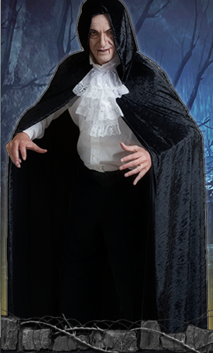 1006/1 Hooded cape black -The horror factory collection