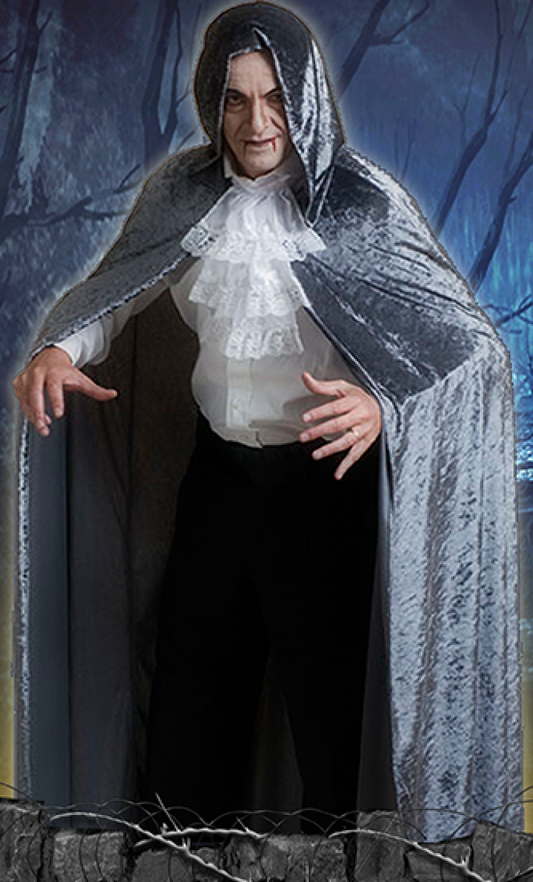 1006/5 Hooded cape grey - The horror factory collection
