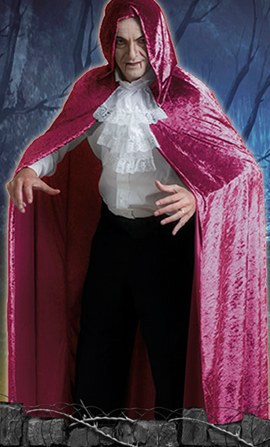 1006/6 Hooded cape pink - The horror factory collection