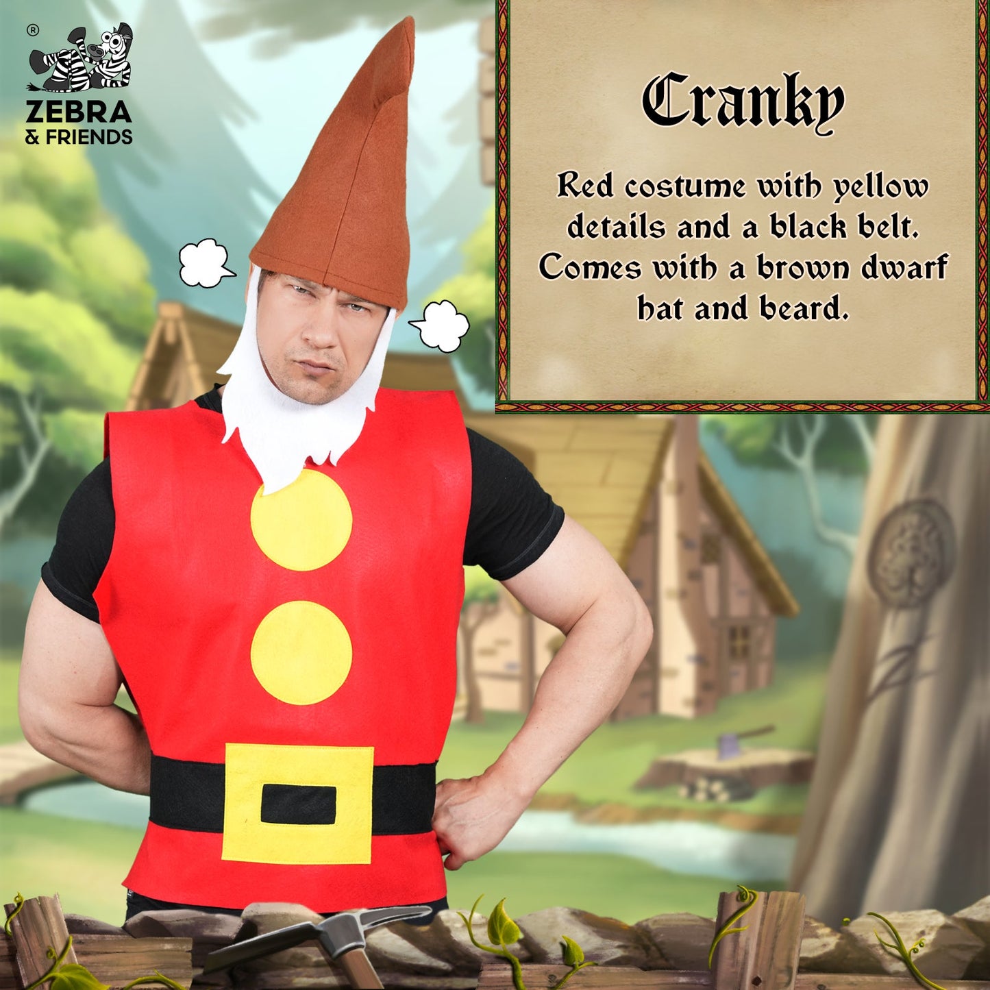 1446 Cranky Adult - Seven dwarfs costume - once upon a time collection