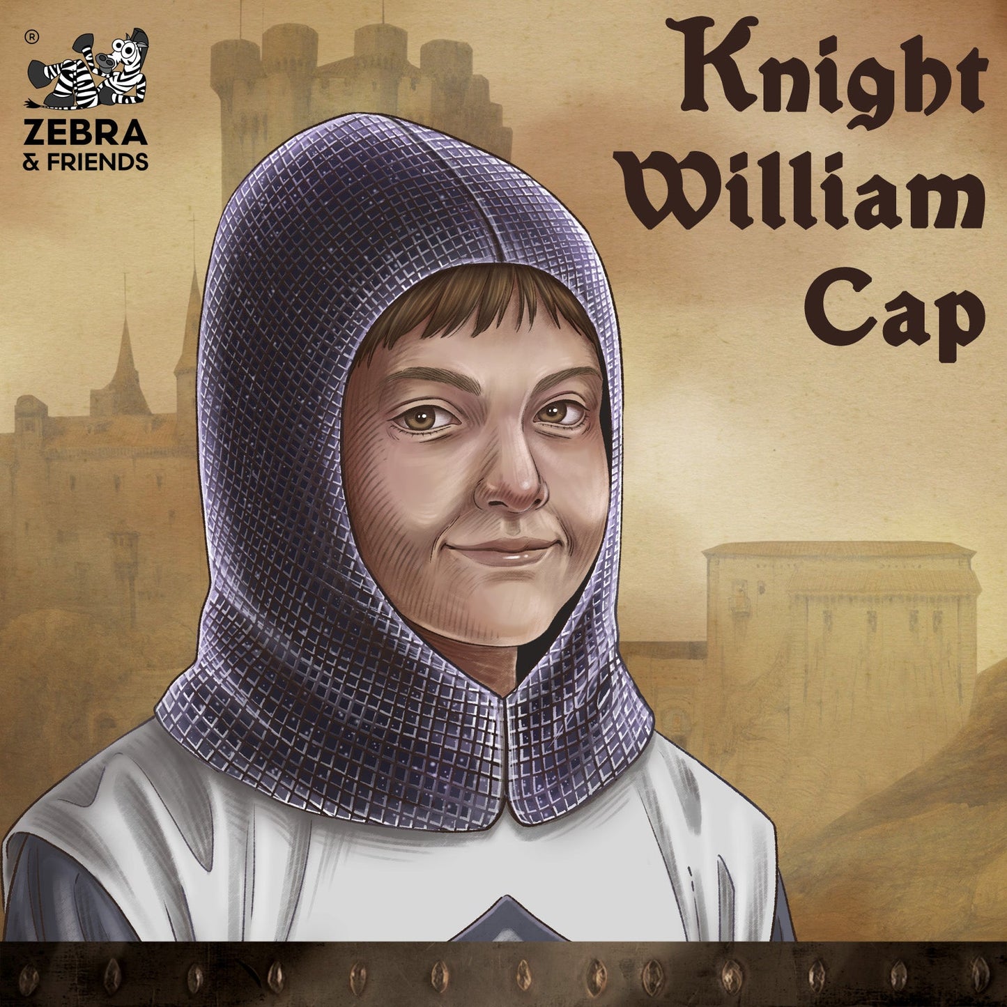 3723 Knight William cap Silver- Medieval collection