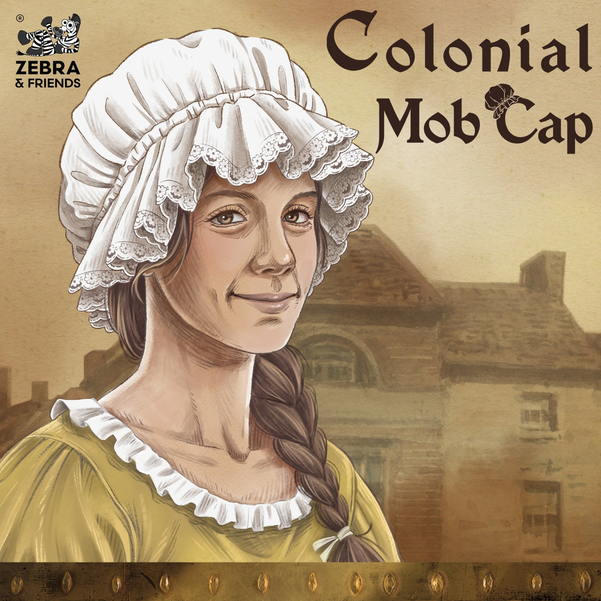 3772 Mob Cap -100% Cotton — Medieval collection