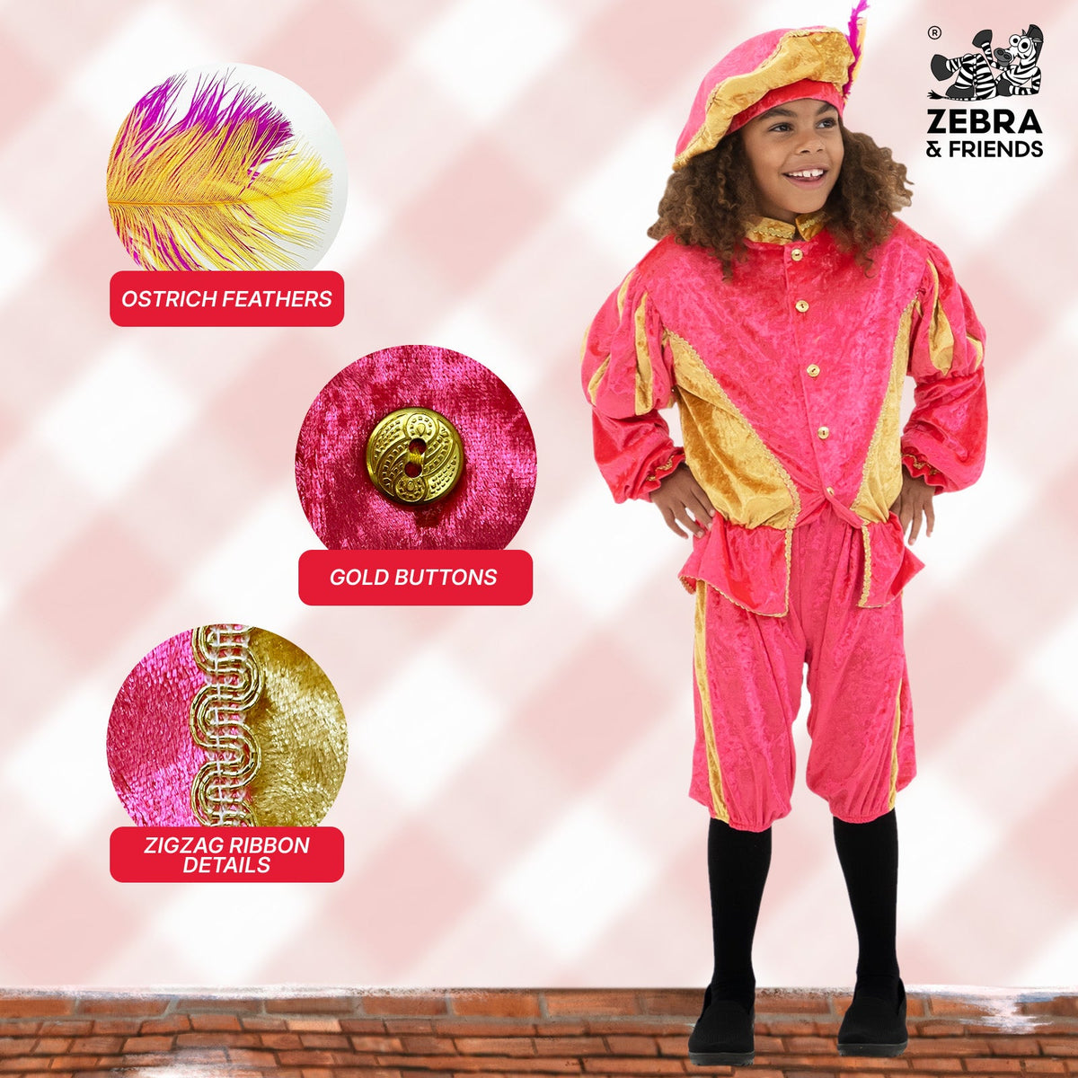1693 Page child pink/gold - The Nicolaus team collection