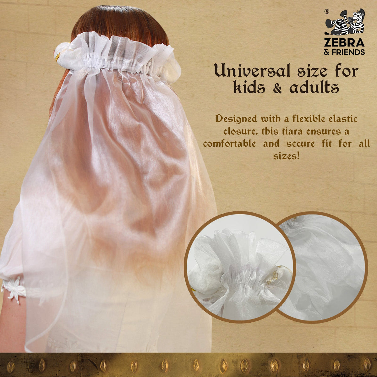 3712/1 Medieval Tiara Rosalin White - Medieval collection