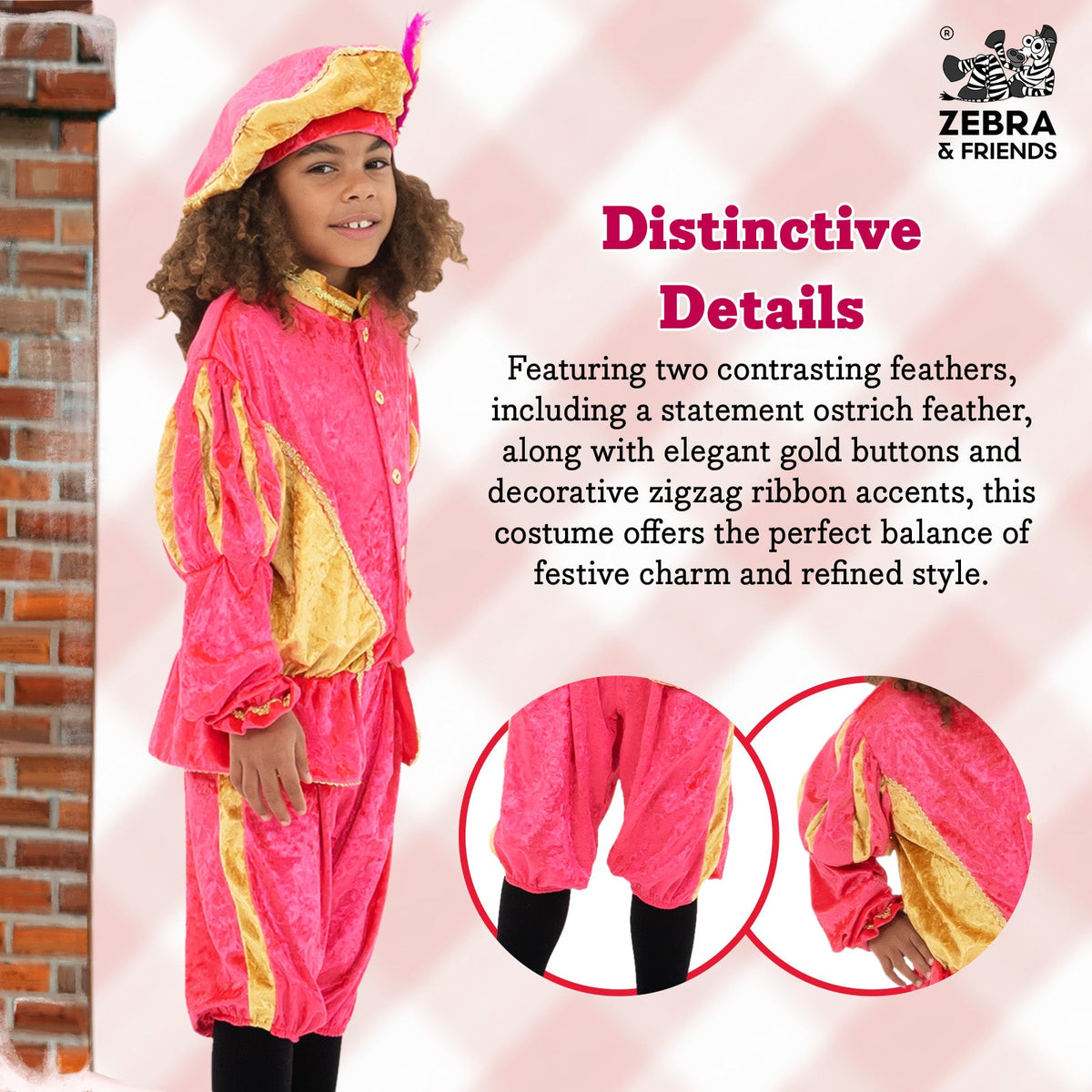1693 Page child pink/gold - The Nicolaus team collection