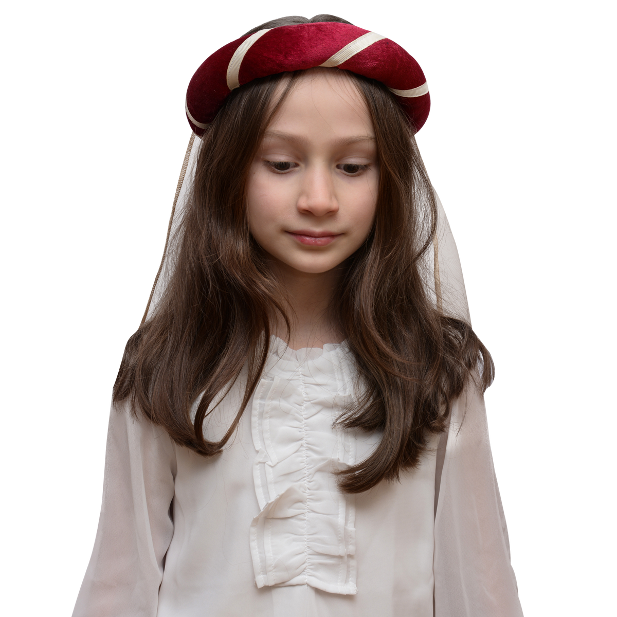 3715  Medieval Tiara Elizabeth burgundy - Medieval collection