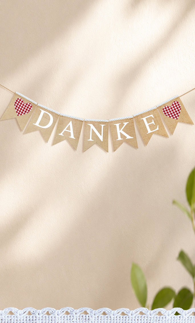 6345 "DANKE'" Banner - Ze-line collection