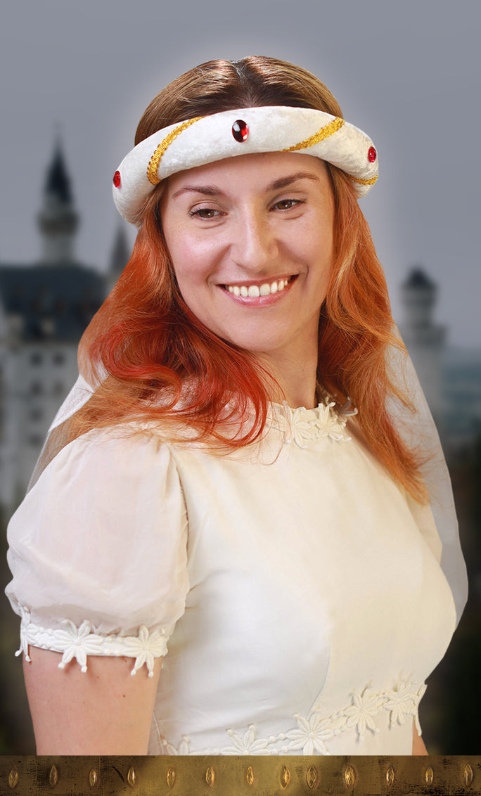 3712/1 Medieval Tiara Rosalin White - Medieval collection