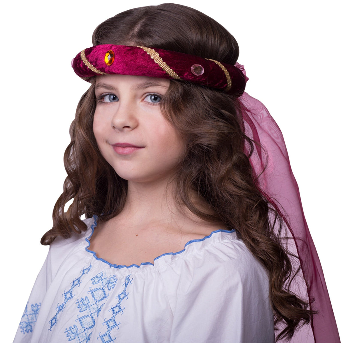 3712/8 Medieval Tiara Rosalin Burgundy - Medieval collection