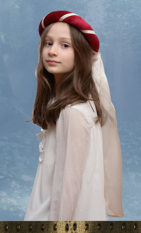 3715  Medieval Tiara Elizabeth burgundy - Medieval collection